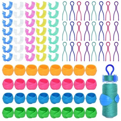 142Pcs Bobbin Thread Buddies Set Sewing Spool Organizer Mixed Colors 
