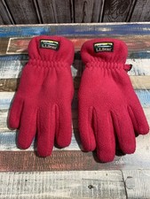 L.L. Bean Gloves Kids small pink Classic Fleece Lined Insulated Warm