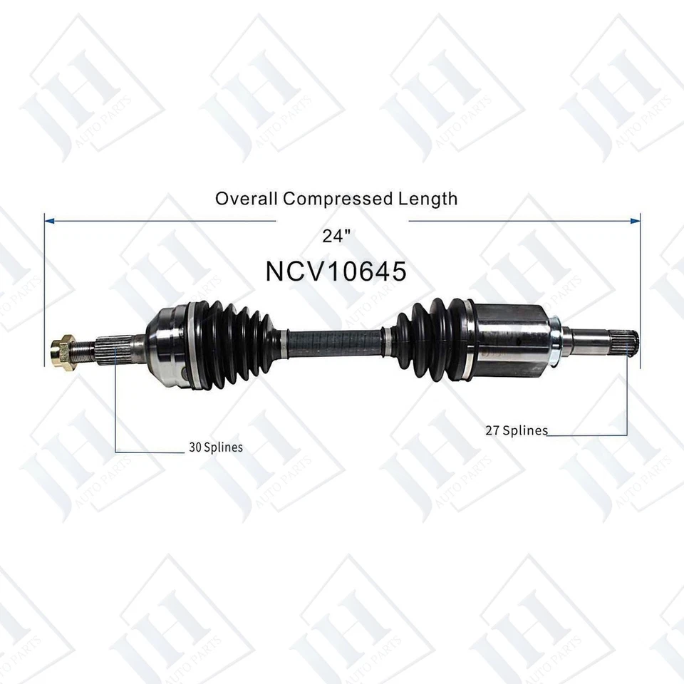 OE Front Pair Left Right CV Axle Shaft For 2007-2009 Suzuki XL-7 V6 3.6L FWD AWD - Изображение 2 из 4