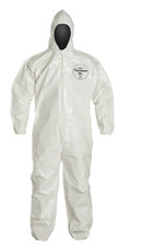 DuPont Tychem SL SL122T Coverall Hood Socks Taped Seams White 6/Box