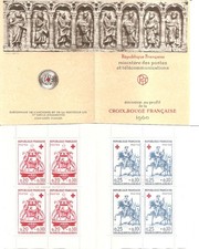 CR 2009 (1960) Carnet Croix-Rouge 1278 Confrérie-1279 Bois Sculp. N** (cote 57e)