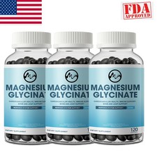 Magnesium Glycinate 500mg For Sleep Stress Relief Bone Support 360 Softgels