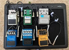 SKB Pedal Board Loaded with 6 Pedals: Boss, Ibanez, DOD