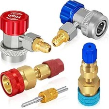 Car A/C Quick Coupler Kit, Quick Adjustable Adapter Connector Conversion Kit for