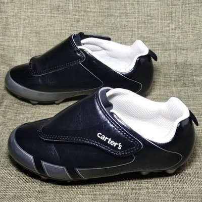 Toddler Carter's Shoes Athletic Cleats Black/Gray/White Hook & Loop US 11 Run!