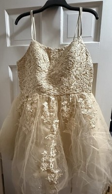 Gold Homecoming Dress/Short Prom Dress Size 16