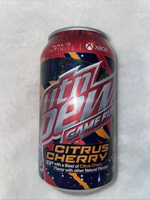FULL 2023 Mtn Dew Game Fuel Citrus Cherry 12oz Dew Can XBOX HALO INFINITE