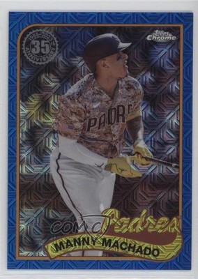 2024 Series 1 1989 Topps Chrome Silver Pack Blue Refractor Manny Machado o7m