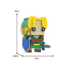 Compatible The Link Model with Shield and Sword 155 from Adventure Game
