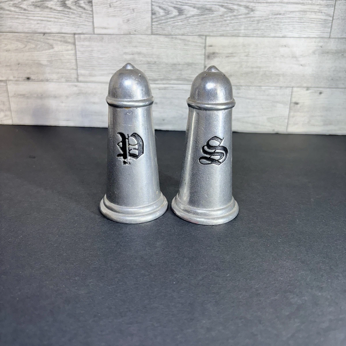 Wilton Salt & Pepper Set Collectible Pewter Metalware for sale | eBay