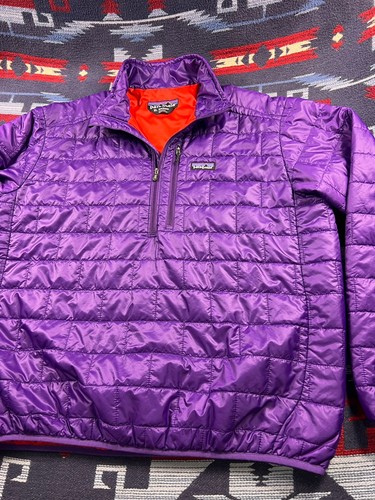 Rare! Patagonia Jacket Men’s XL Purple Nano Puff Pullover Half Zip Coat Sweater - Picture 10 of 15