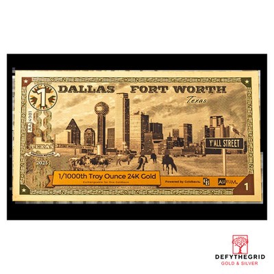 1 Texas (Dallas/Fortworth) Goldback