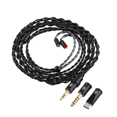 Kiwi Ears X B_Media Terras IEM Cable, with Type-C USB C/3.5Mm/4.4Mm Plug,4N Sing