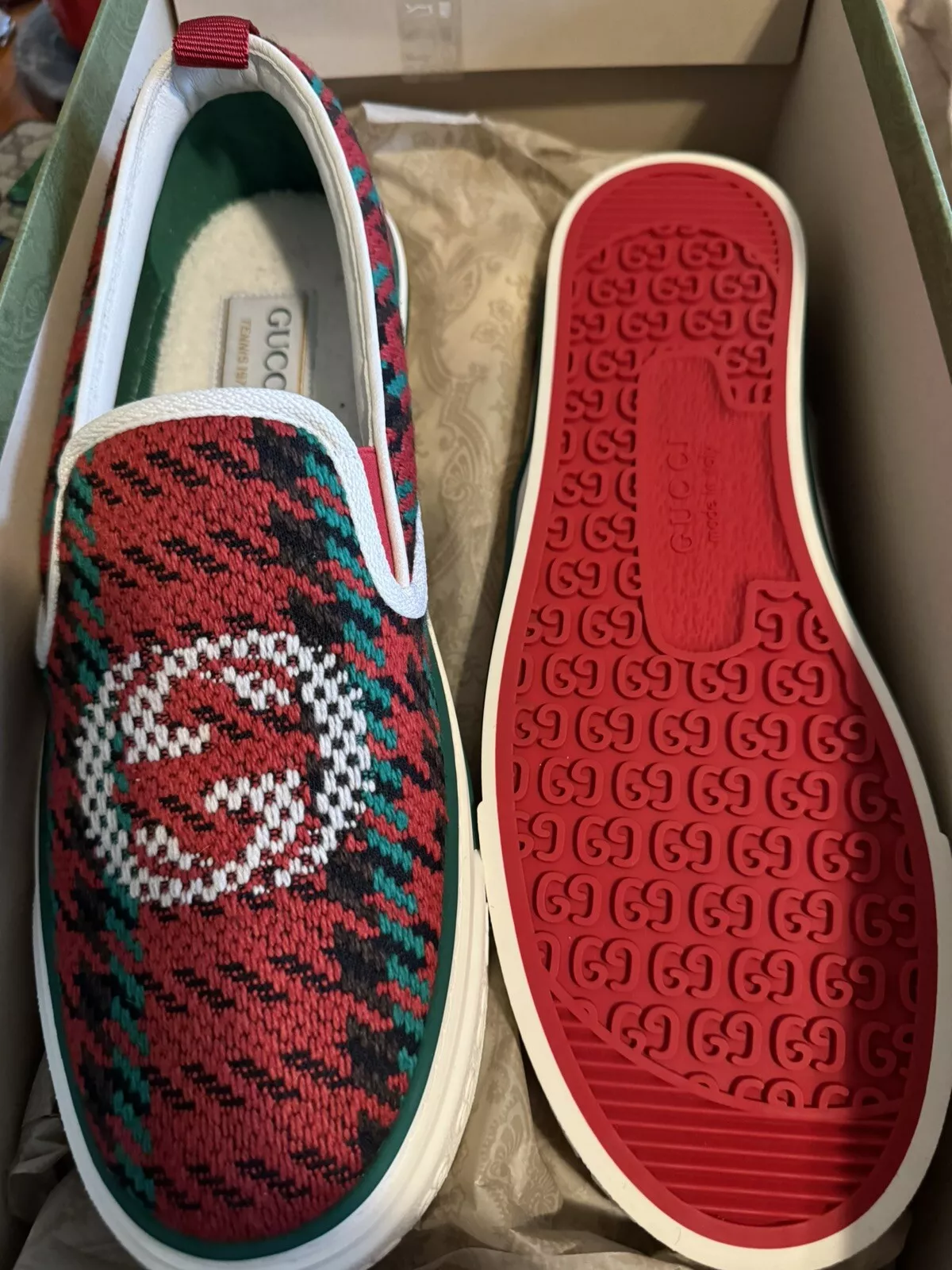 Baskets à enfiler Gucci pour hommes neuves 6,5 G