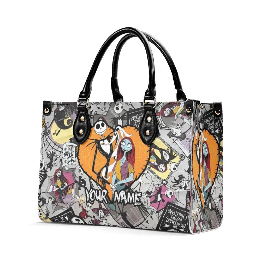 Personalized The Nightmare Before Christmas Women Leather Handbag,Valentine gift