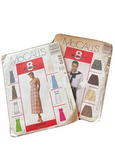 1990’s McCall’s easy sew patterns DRESSES & SKIRTS (2 Patterns) 16 Combinations