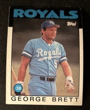 1986 Topps George Brett Baseball Card #300 Royals HOF 3B VG O/C