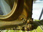 GORGEOUS ANTIQUE FRAME AS IS ORNATE RECESSED W/ROSE PRINT VARNISHED NEARLY 6 PDS — photo 5