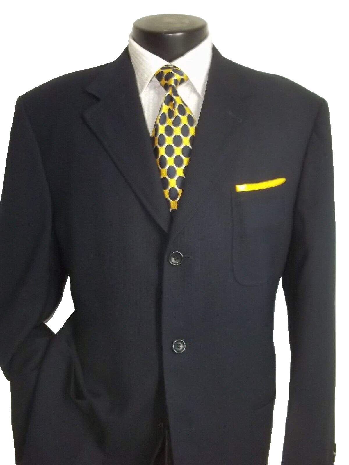 & Canali Solid Blue Textured 3Button Patch Pocket… - image 4