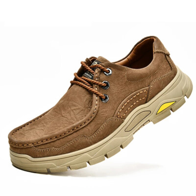 Men Shoes Genuine Leather Flats Loafers Outdoor Sneakers Rubber Casual Footwear