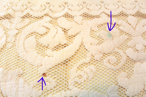 Cream Cotton Lace Tablecloth Floral Grapevine Florentine Netting No Tag 61 X 84 - Picture 7 of 7