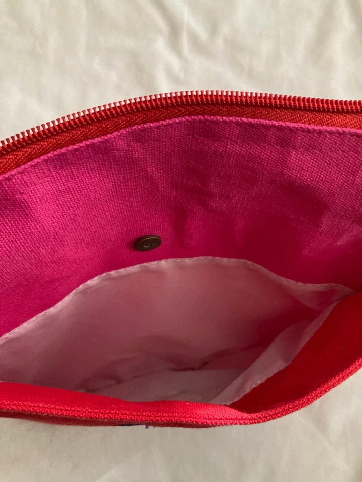 Bolso Bandolera Laurel Burch Cat Pequeño de Lona ROJO ROSA Foto 4 de 4