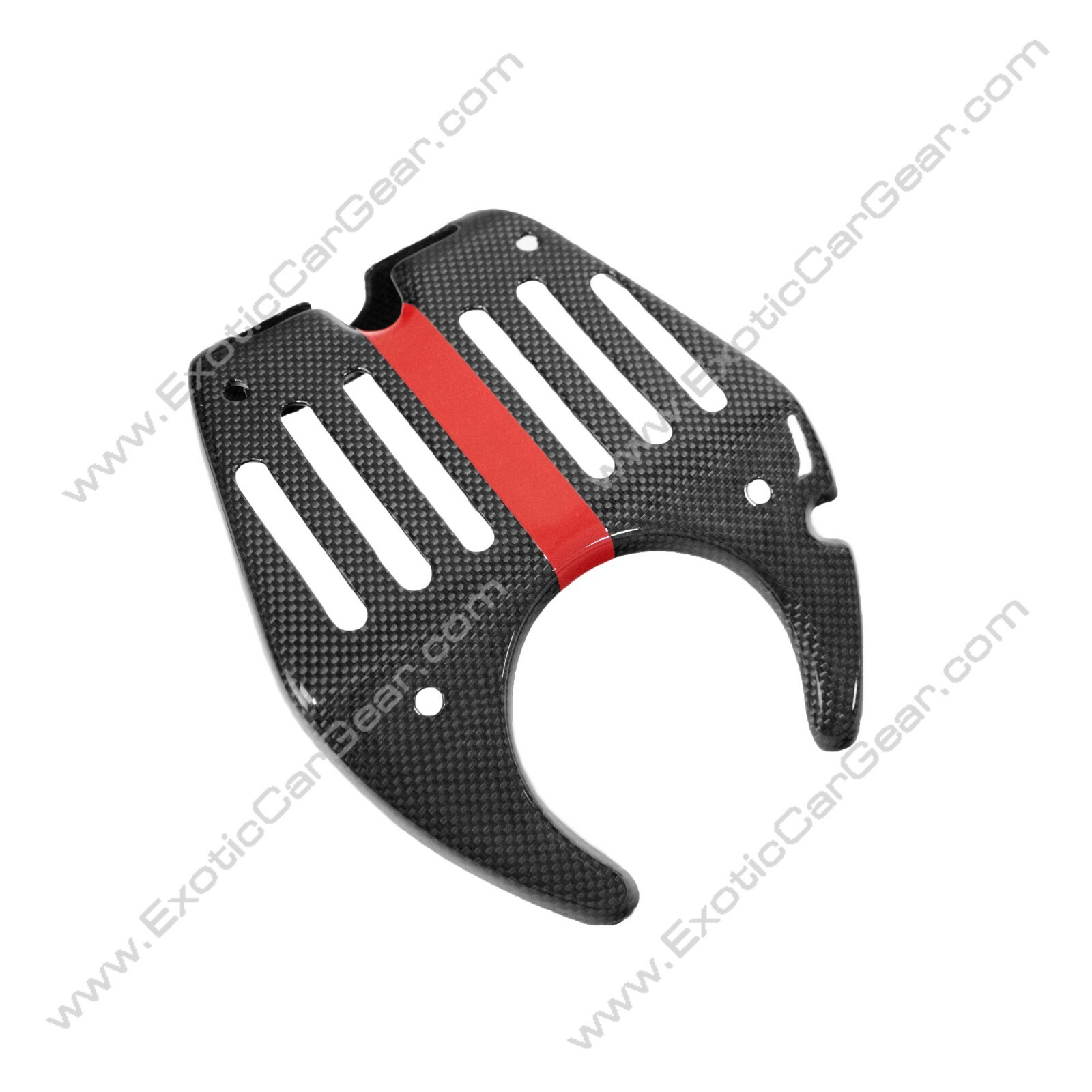 Ferrari 458 Carbon Fiber Rear Hatch Lock Plate With Custom Stripe 
