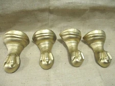 4 Cast Iron Bathtub Clawfoot Claw Feet Foot Bath Tub Restoration Gold Color