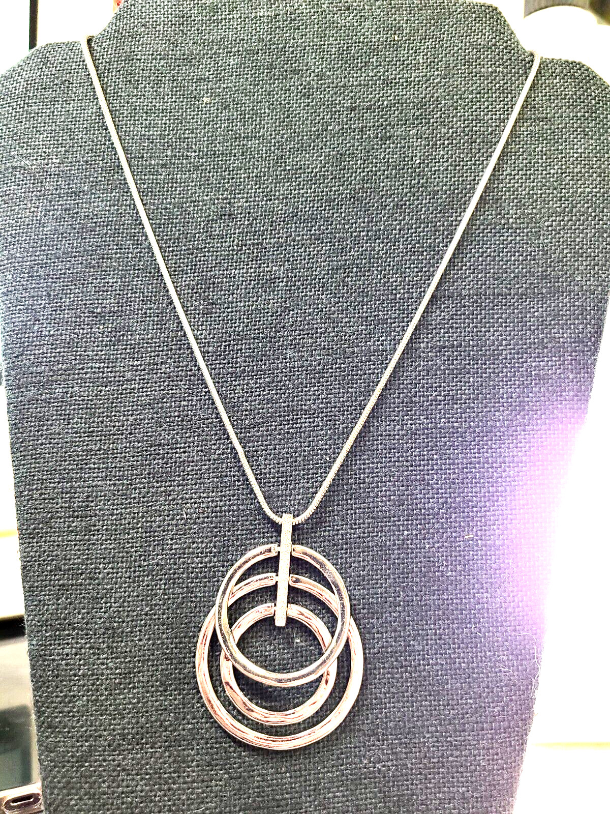 Chico's Layered Rings Adjustable Statement Long N… - image 1