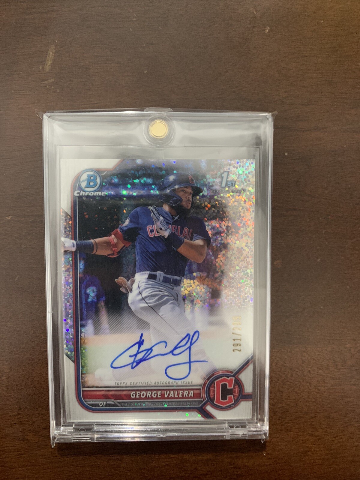 2022 Bowman Chrome - GEORGE VALERA Speckle Refractor Auto /299 #CPA-GV