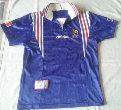Maillot Domicile équipe De France 1996 Vintage - Taille M - Adidas - Fabriqué Au Japon