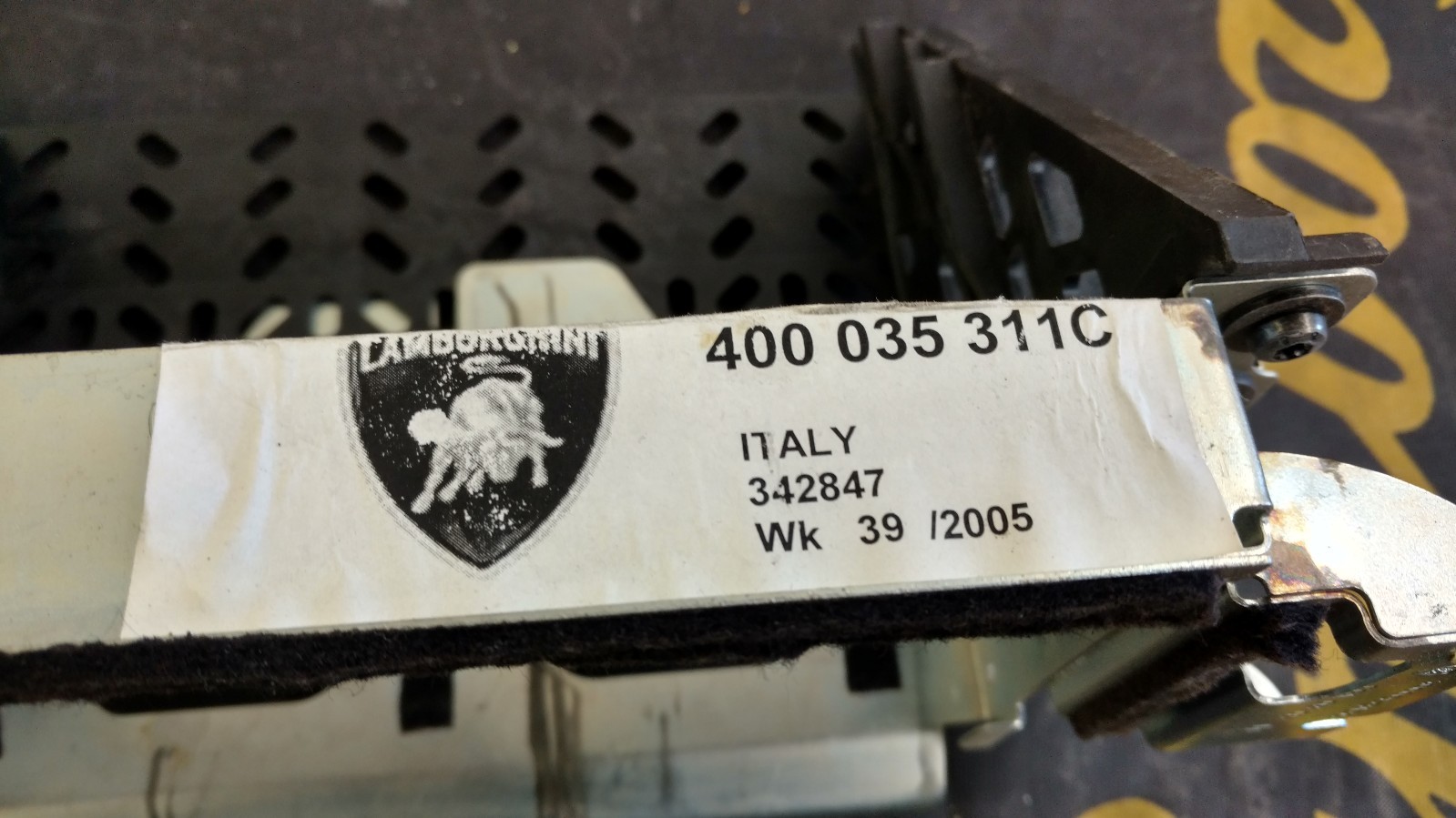 LAMBORGHINI GALLARDO RADIO MOUNTING BRACKET OEM 400035311C