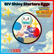 Rowlet Litten Popplio ✨SHINY 6IV EGG ✨Pokemon Scarlet & Violet ✨DLC 2✨