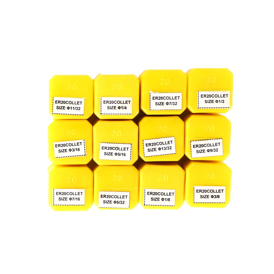 12Pcs ER20 Spring Collet Set For CNC Milling Lathe Tool Engraving Machine Steel - Image 4 of 4