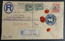 Rare Tanganika 1926 Registered Postal envelope Tabora to Goslar Germany