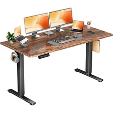 3 Splice Board Electric Standing Adjustable Height Desk 63" x 24" Computer Table
