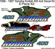 1996 1997 1998 Yamaha Kodiak 400 OEM Decal Gr...