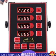 Commercial 4 Channels Kitchen Timers Restaurant Timer Loud Red Stainless Steel！
