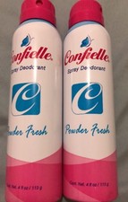Lot of 2 Confielle Deodorant Spray Powder Fresh 4 fl oz AerosolFast Free Ship