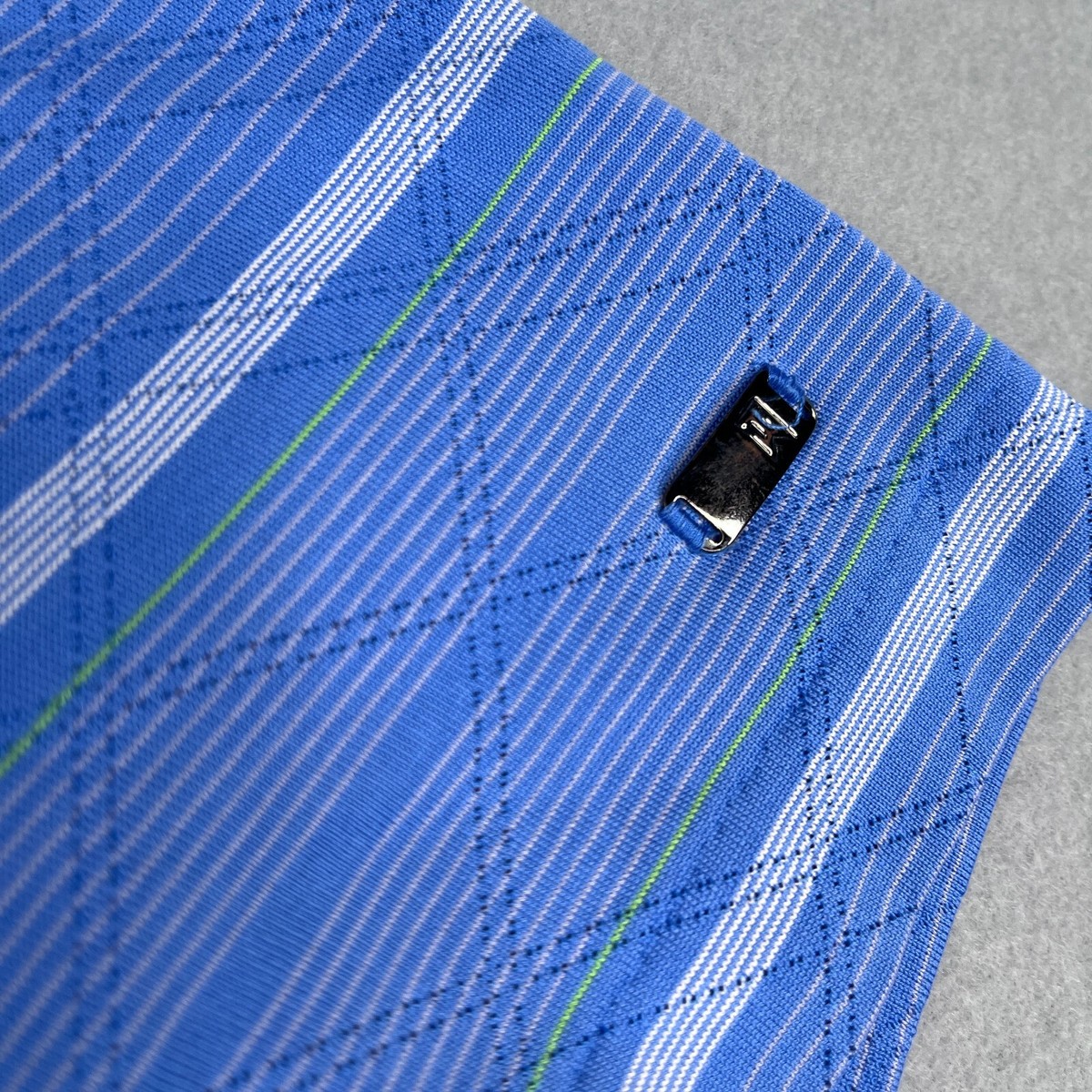 Tiger Woods Collection Polo Shirt Adult XL Blue Striped Golf