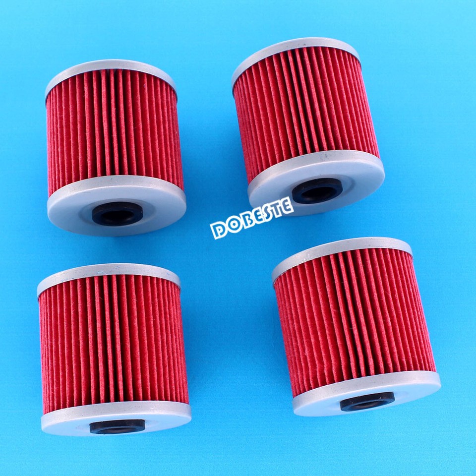 4x Oil Filter For Kawasaki Bayou 220, 250 & 300, KLT250, Lakota 300