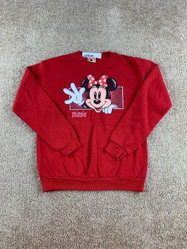VINTAGE Disney Sweater Youth Large Red 
