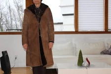 GERMAN'S THE ORIGINAL SHEARLING JACKET COAT BROWN SIZE 42 / M