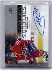 2016-17 Upper Deck Premier Signatures Andrew Shaw Auto Montreal Canadiens