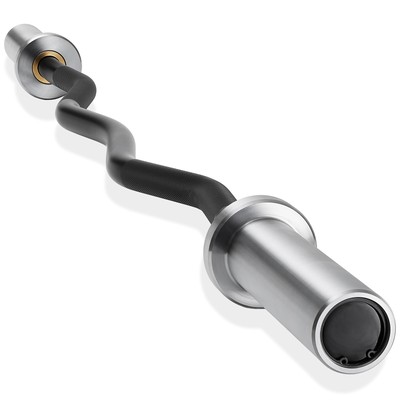 47'' EZ Curl Olympic Barbell - 9.3KG 28mm Grip 400LB Capacity 4 Needle Bearing