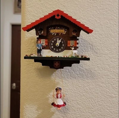 Loetscher Cuckoo Clock Heidi on the Swing Swiss RETIRED | eBay