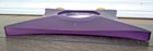 Aaron Brothers 3X3 Circle Girl's Diamond Picture Frame 1993 Purple W/Stand Used — photo 5