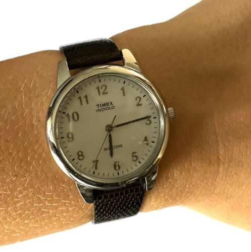 Vintage Timex Indiglo 30M Water Resistant Quartz Men's Wrist Watch Runs |  eBay