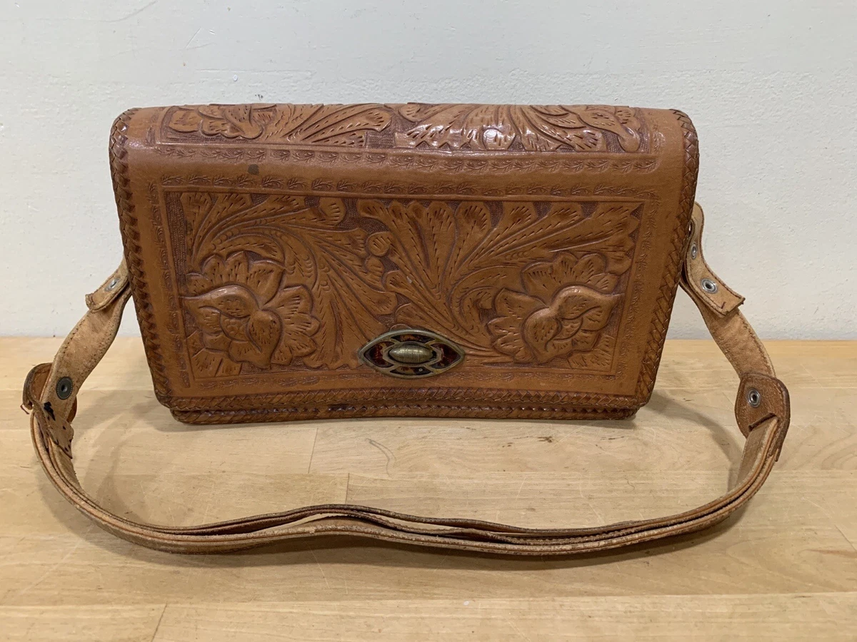 Black leather and brown fur frame handbag – Vintage Carwen