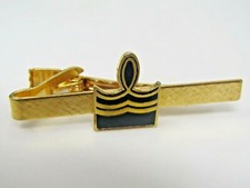 Water Logo Design Tie Clip Bar Vintage Men's Jewelry